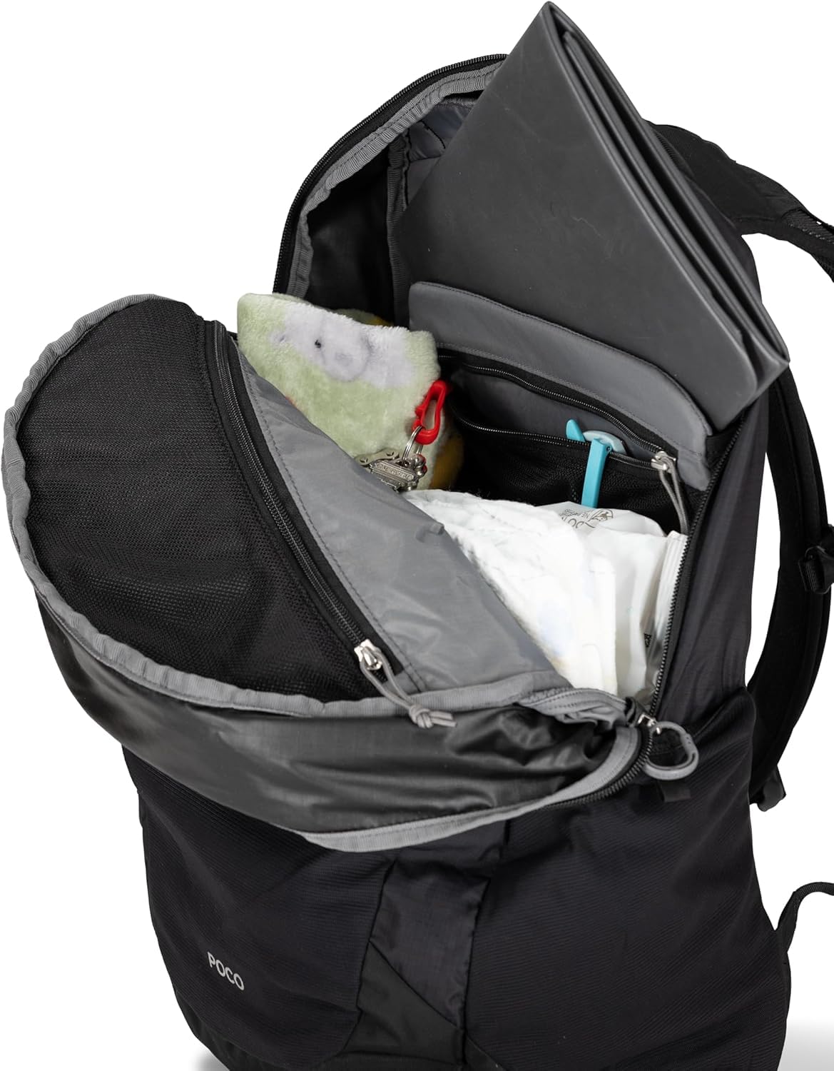 Changing Backpack with Clip-in Changing Pad, Tan Concrete