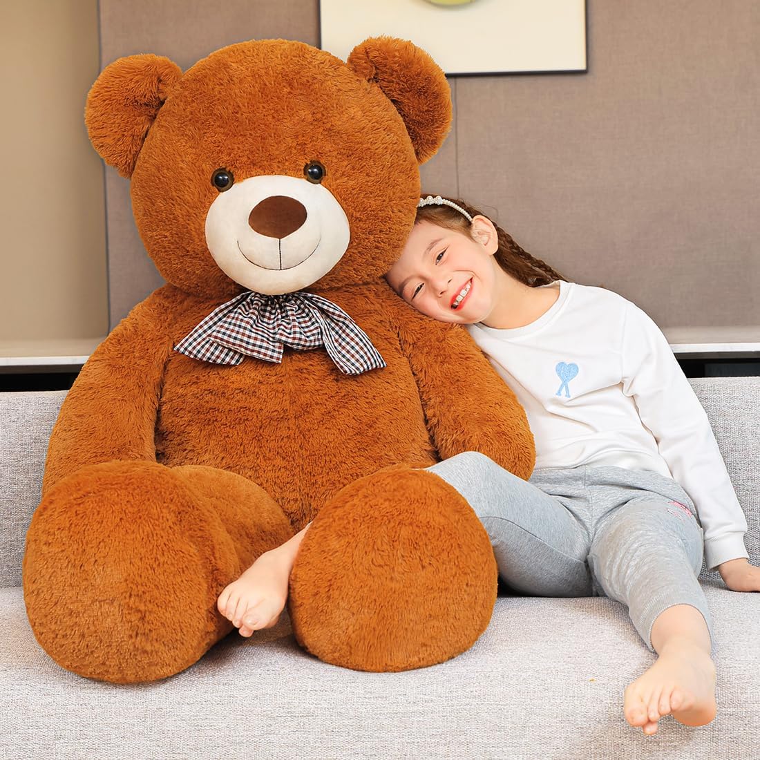 Giant Teddy Bear Stuffed Animals Plush Toy Cute Life Size Big Plush Teddy Bear for Kids