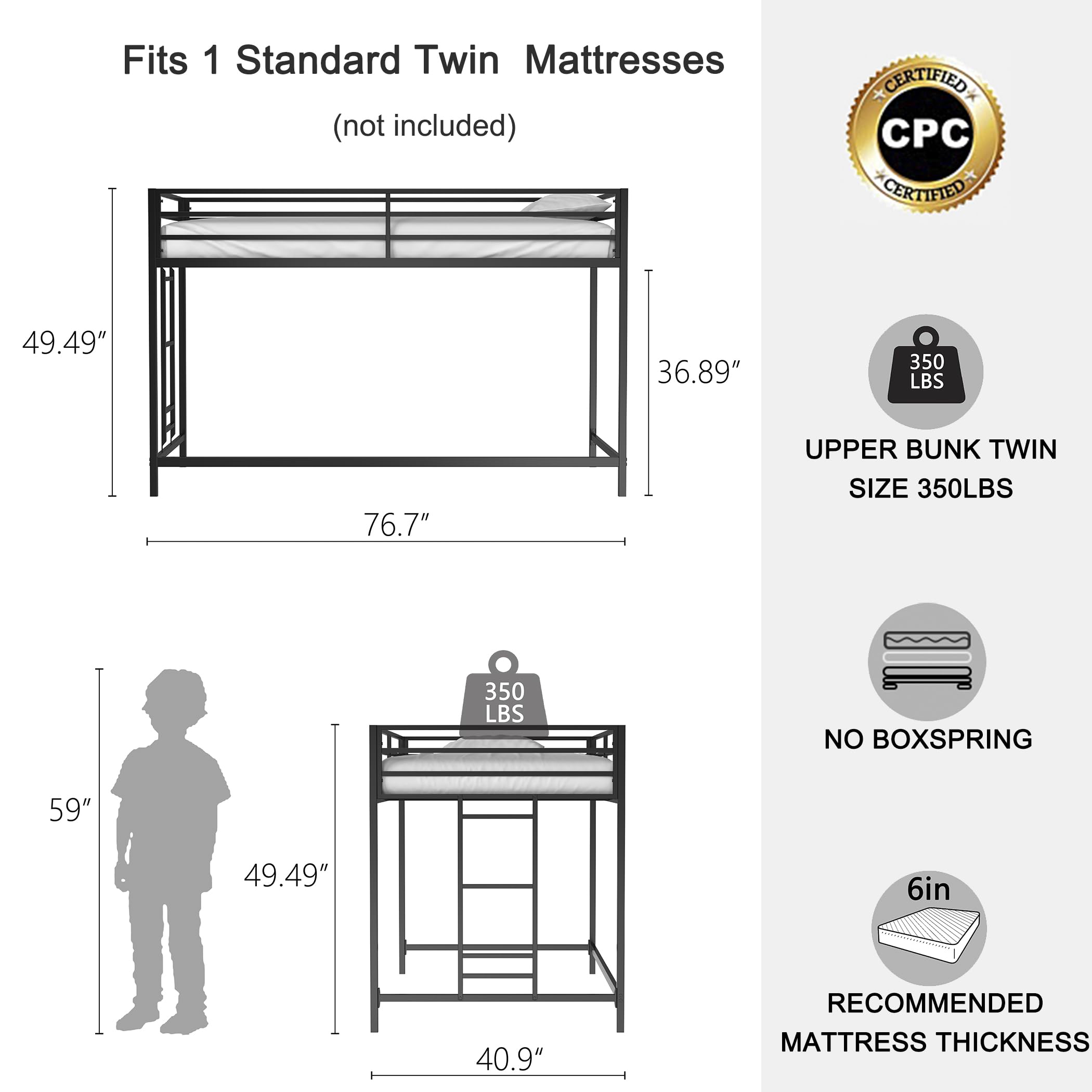 Twin Low Loft Bed for Kids