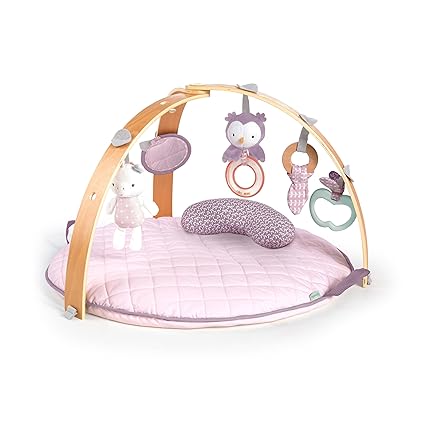 Cozy Spot Reversible Duvet Activity Gym & Play Mat with Wooden Toy bar