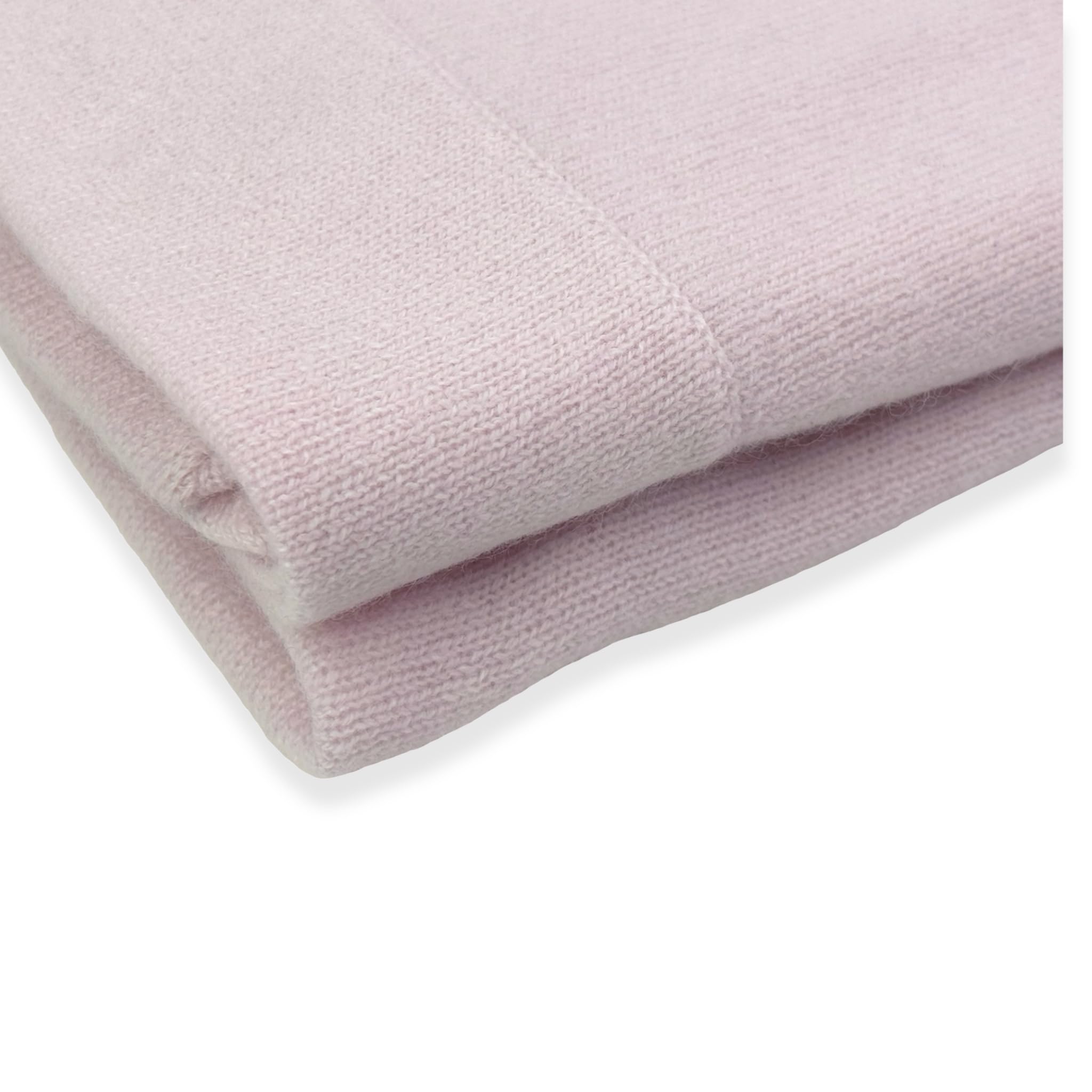 100% Cashmere Baby Blanket Luxe Knit Design in Pink - 32" x 40"