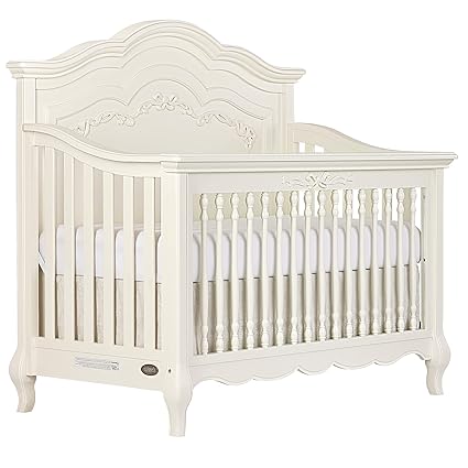 5-in-1 Convertible Full-Size Baby Crib in Dusty Rose