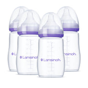 Anti-Colic Baby Bottles for Breastfeeding Babies, 8 Ounces, 4 Count, Includes