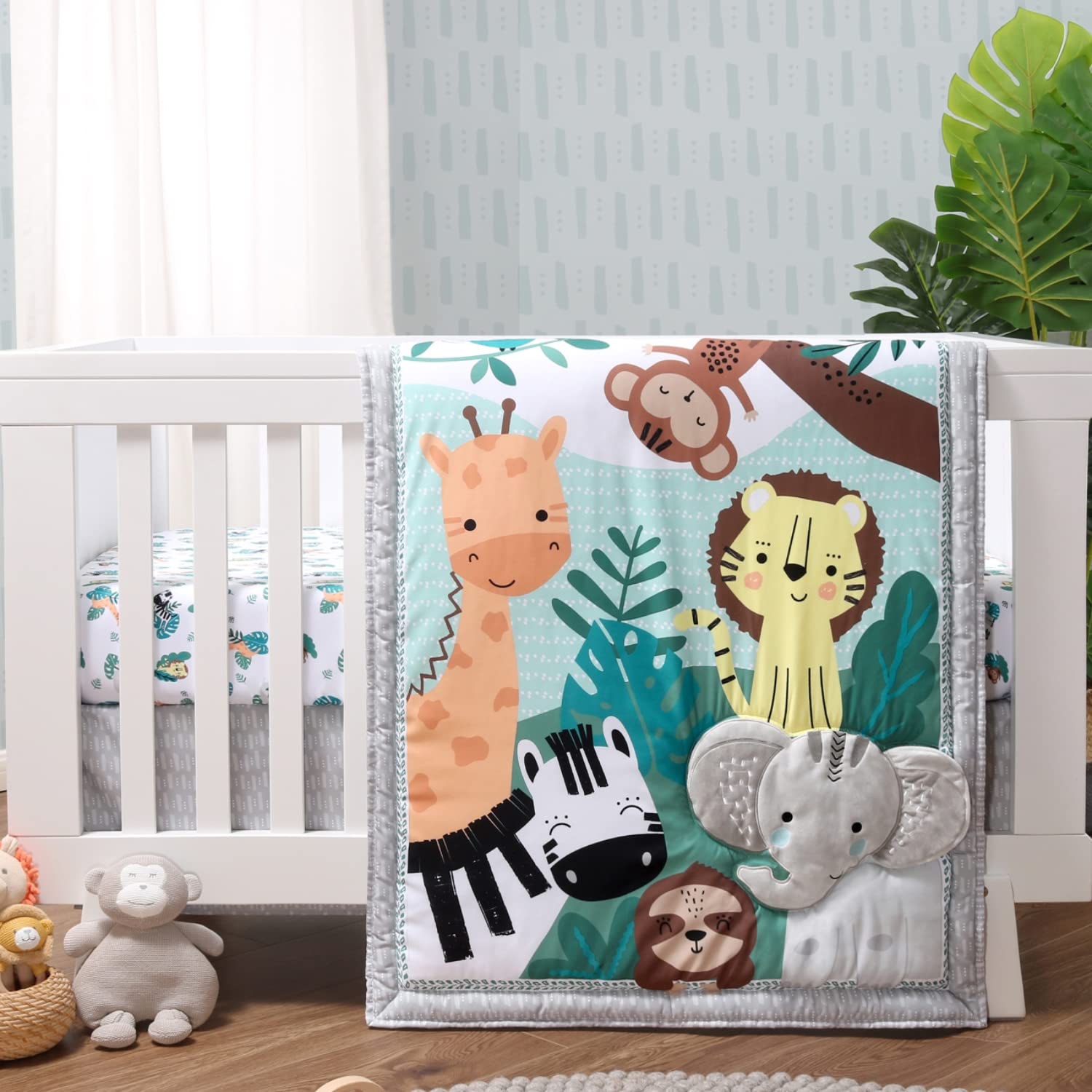 Safari Adventures Baby Crib Bedding Set - 3 Piece