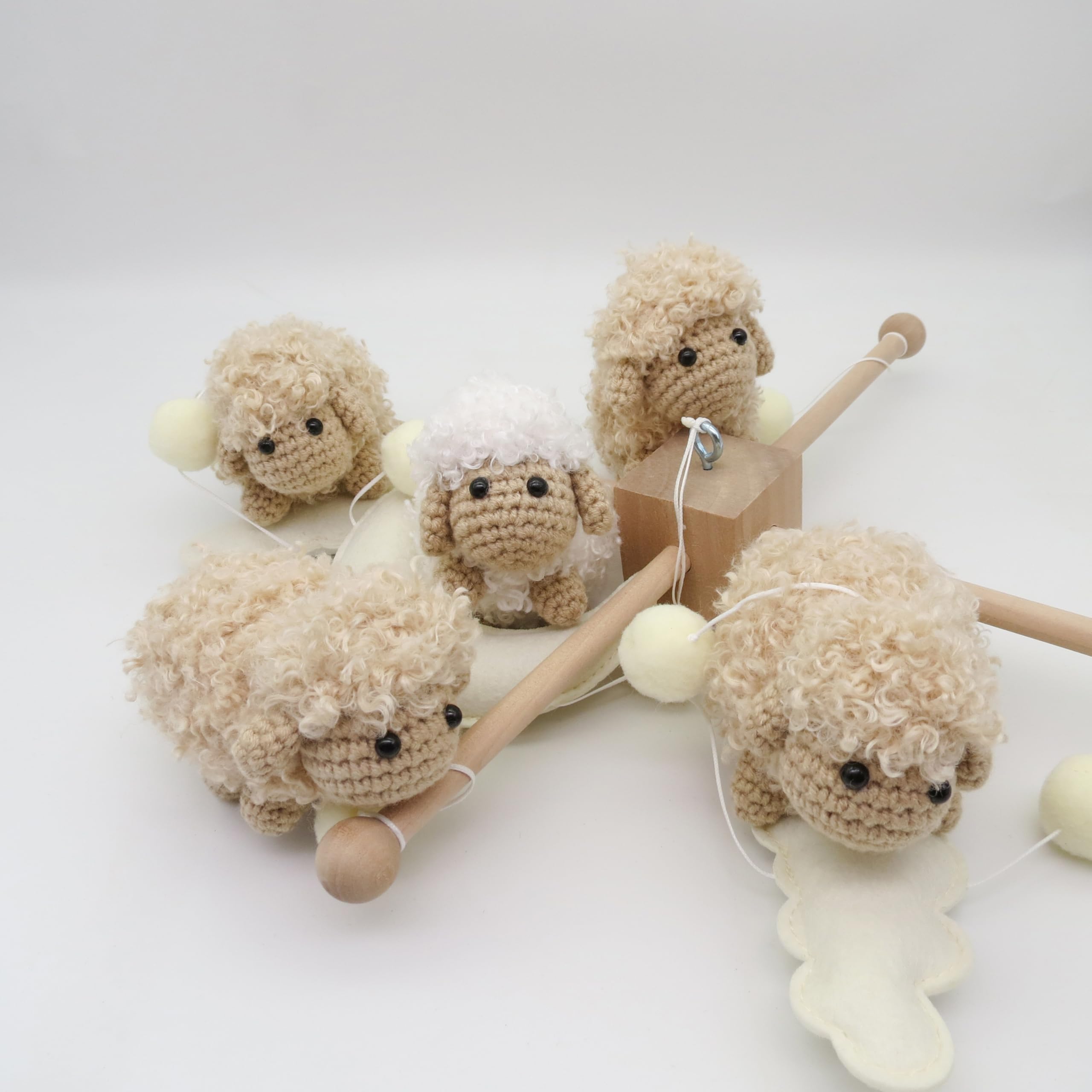 Sheep Crib Mobile Neutral Baby Mobile for Crib Sheep Baby Crib Mobile for Girls Boys