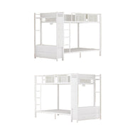 Metal Bunk Bed Twin Over Twin with Hall Tree, Power Outlet