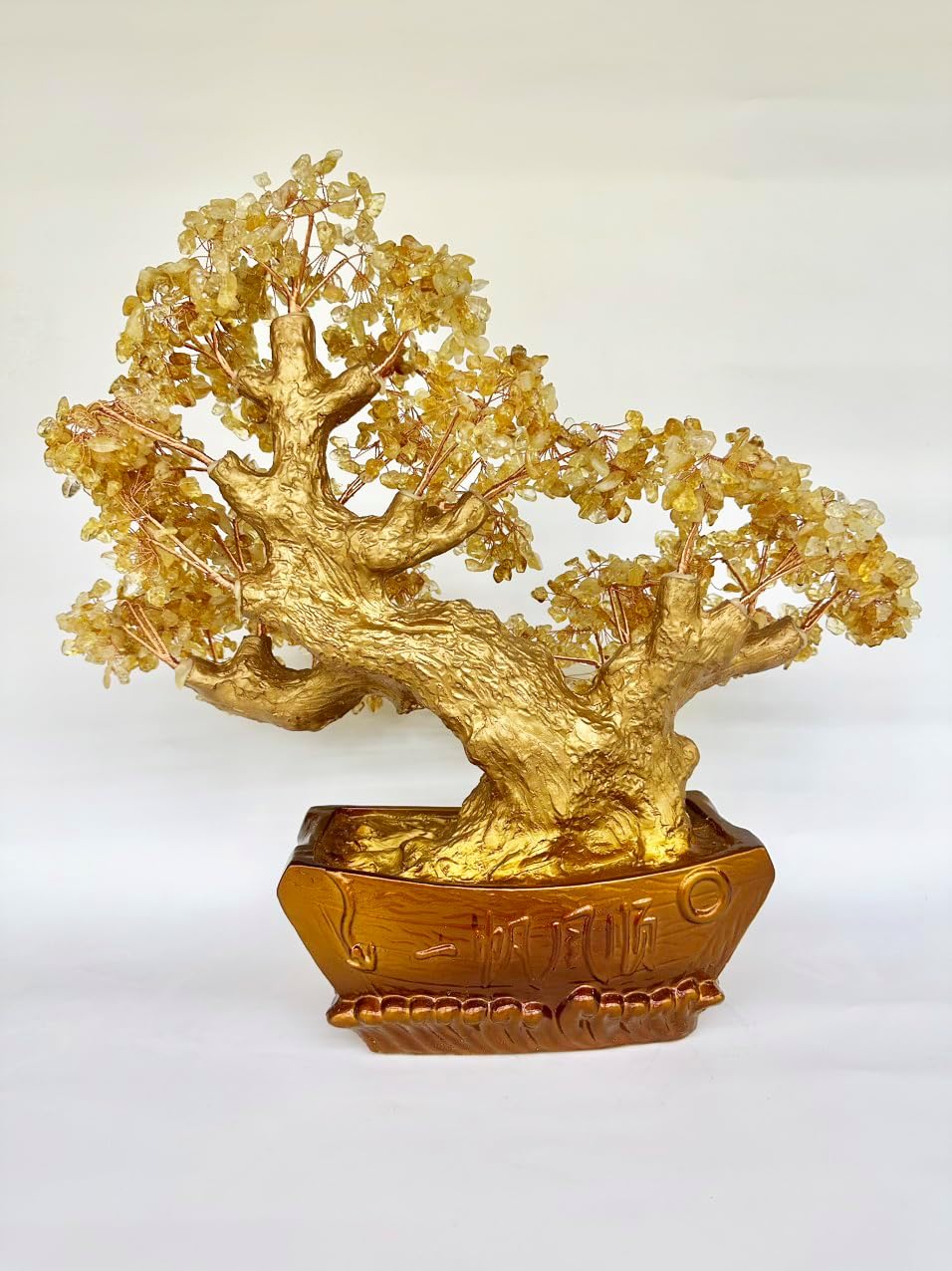 MARBLE SHOP Large Citrine Crystal Tree