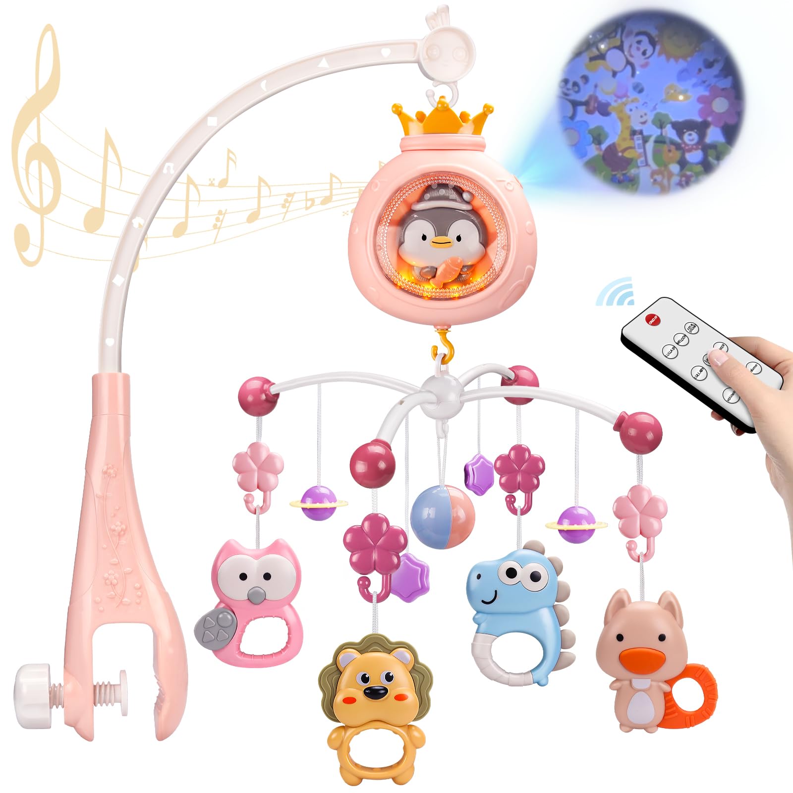 Baby Mobile for Crib, Crib Mobiles with Music and Lights