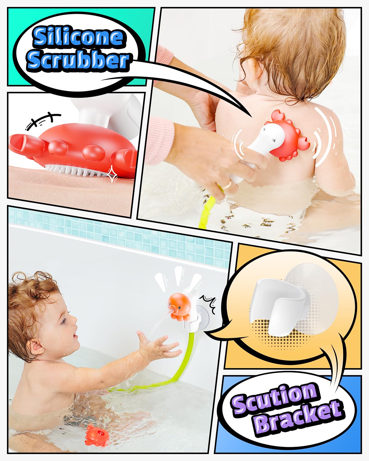 Baby Bath Toys, LED Water Temperature Display, Bath Toys