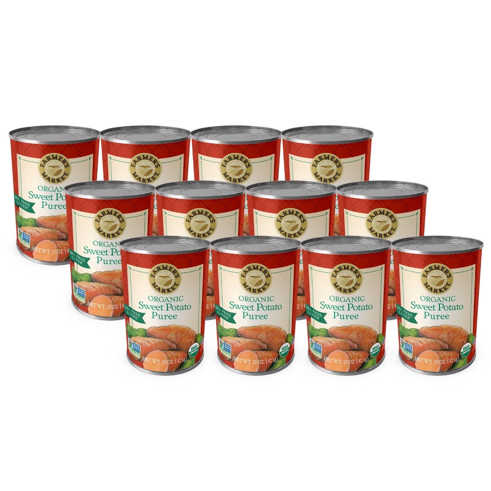 Organic Sweet Potato Puree, 15 Ounce (Pack of 12)