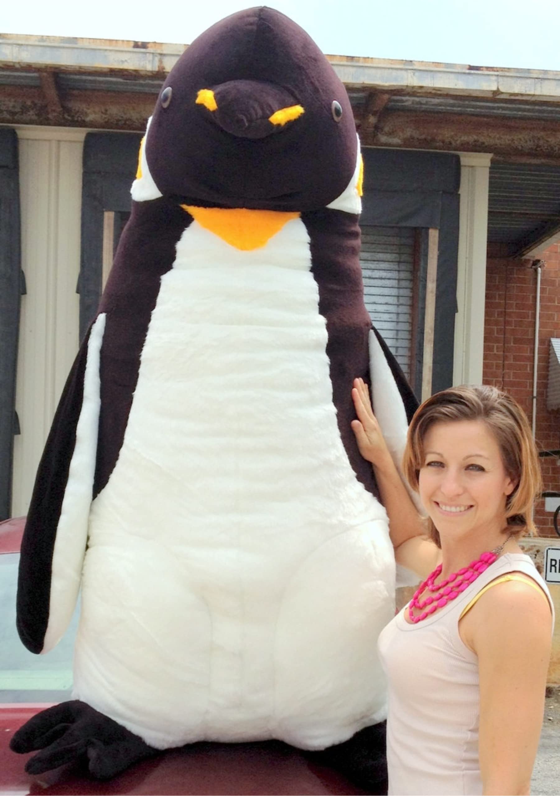 Stuffed Penguin Weighs 30 pounds 60 inches 5 feet Tall Made in USA Giant Stuffed Animal