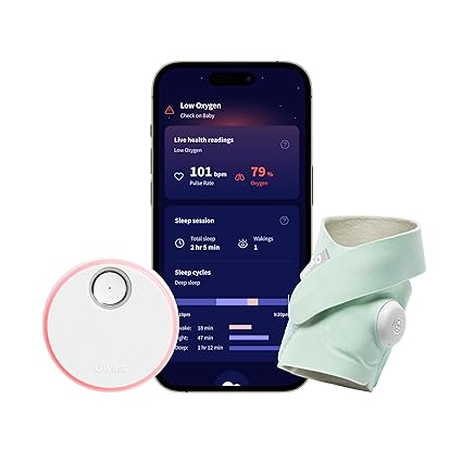 FDA-Cleared Smart Baby Monitor - Track Live Pulse (Heart) Rate,