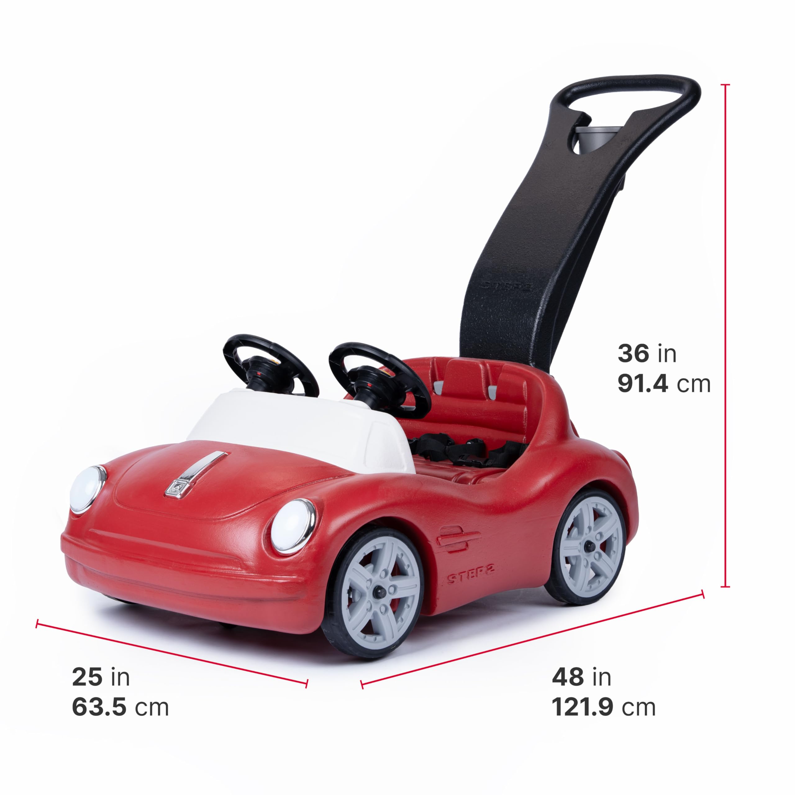 Side-by-Side Push Around Roadster for Toddlers