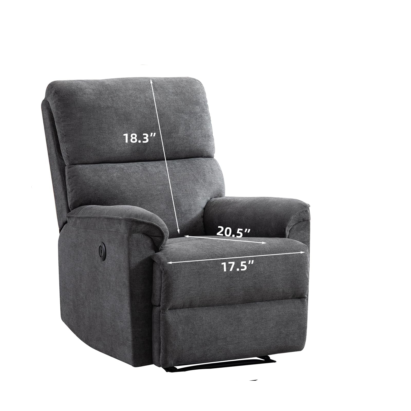 Electric Recliner Chair for Adults with USB Port, Breathable Fabric Power