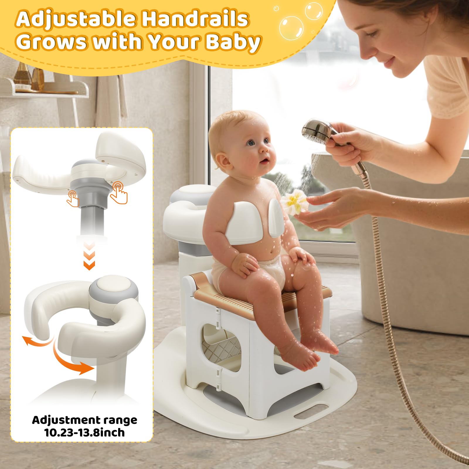 Foldable Baby Shower Stand with Seat