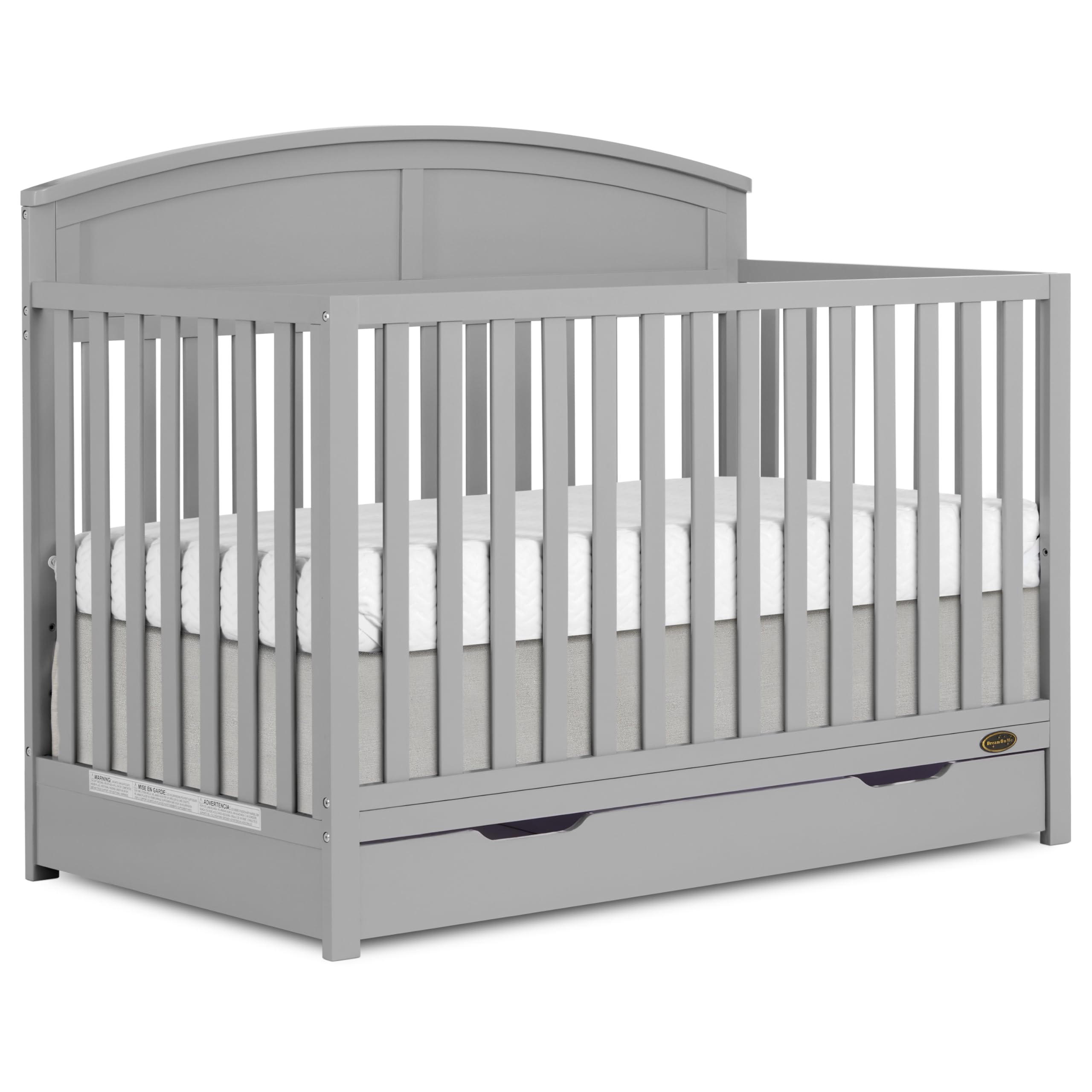 5-in-1 Convertible Crib with Storage Drawer
