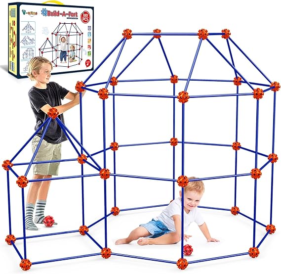 180 Pack Fort Building Kits for Kids Age 4, 5, 6, 7, 8+ Years Old