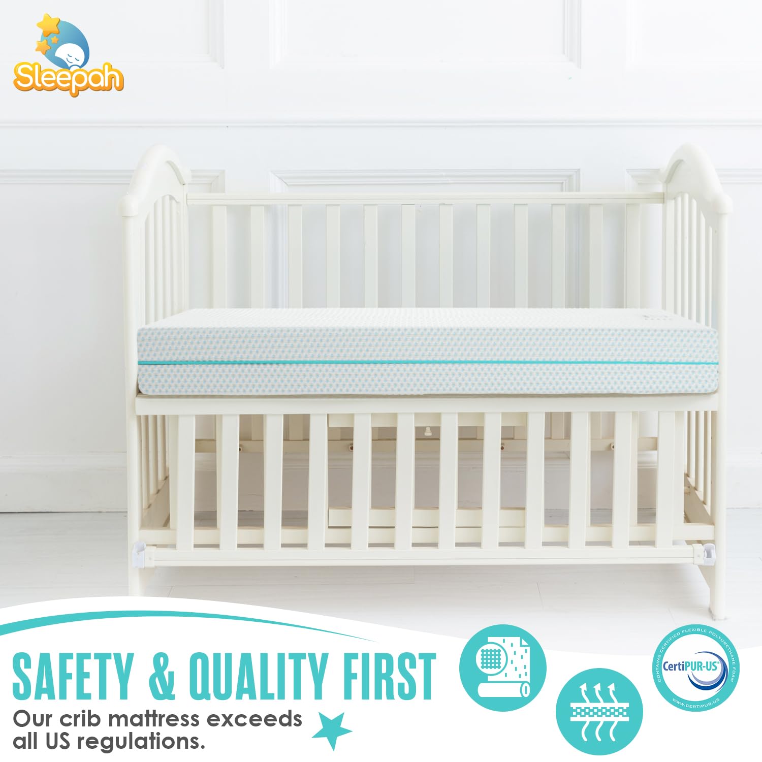 6" Dual-Sided Memory Foam Crib Mattress