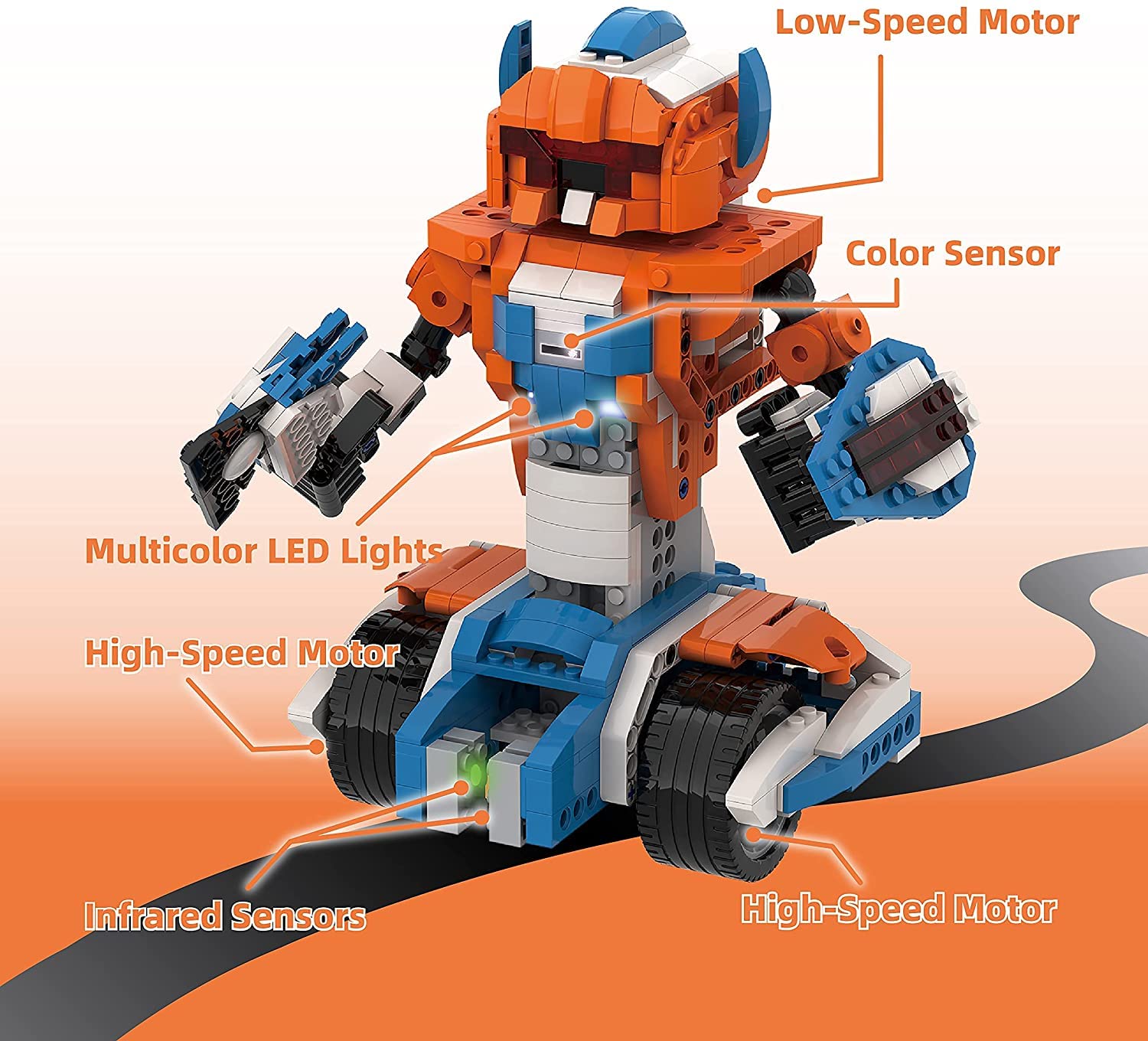 Robot X Robot Building Kit, 12-in-1 Programmable APP Remote Control RC Car