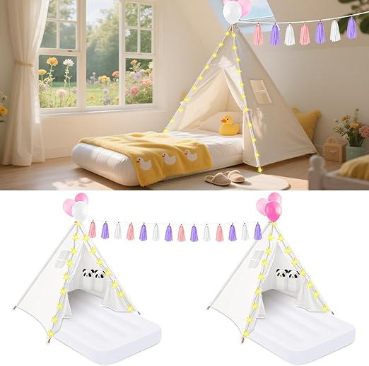 4 Pack Teepee Tent for Kids Girls Slumber Party Tents Bulk Kids Sleepover