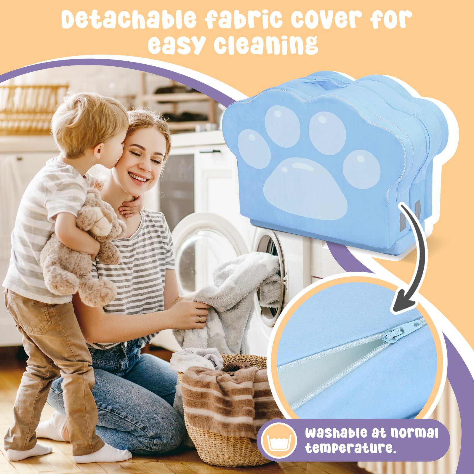 Foldable Portable Toddler Travel Bed with Washable Cover
