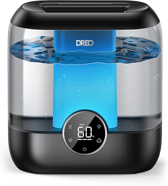 6L Top Fill Humidifiers for Bedroom, 60H Runtime, 28 dB Quiet Supersized