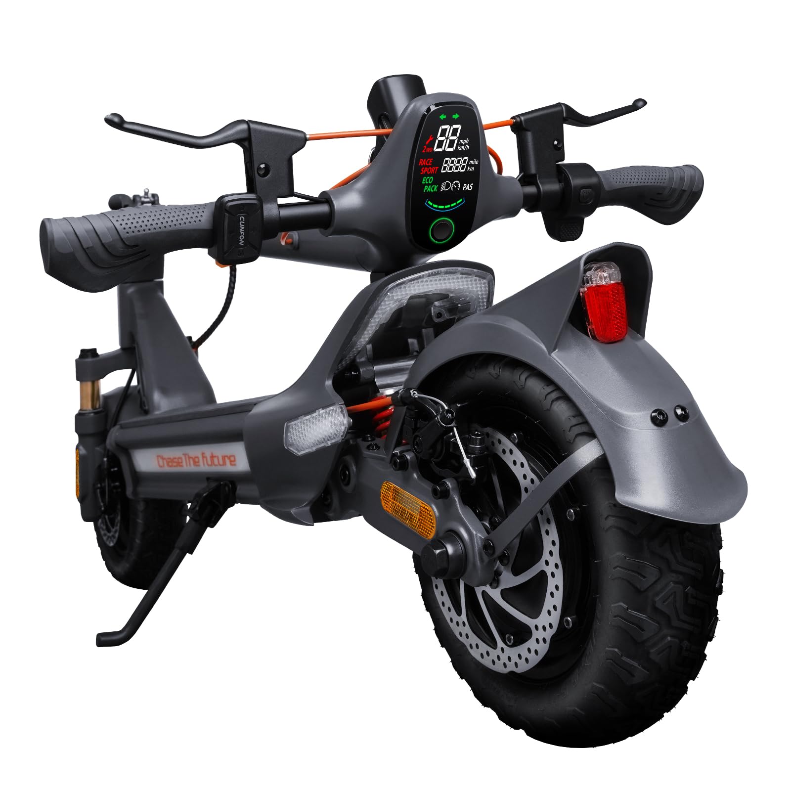 RZ800 Electric Scooter, Up to 31MPH, 50 Miles Long Range, 1200W Motor