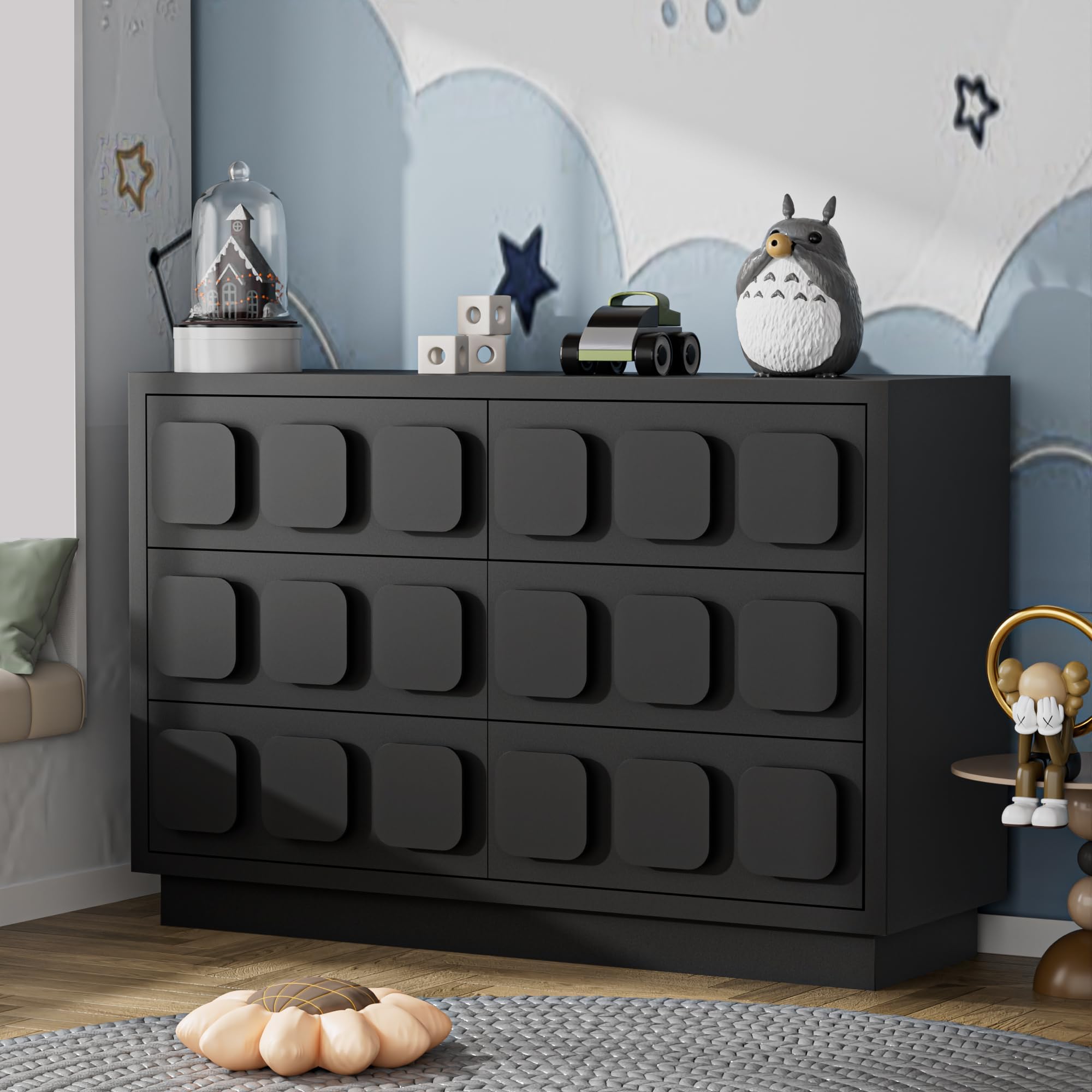 6-Drawer Dresser for Nursery and Kids Bedroom