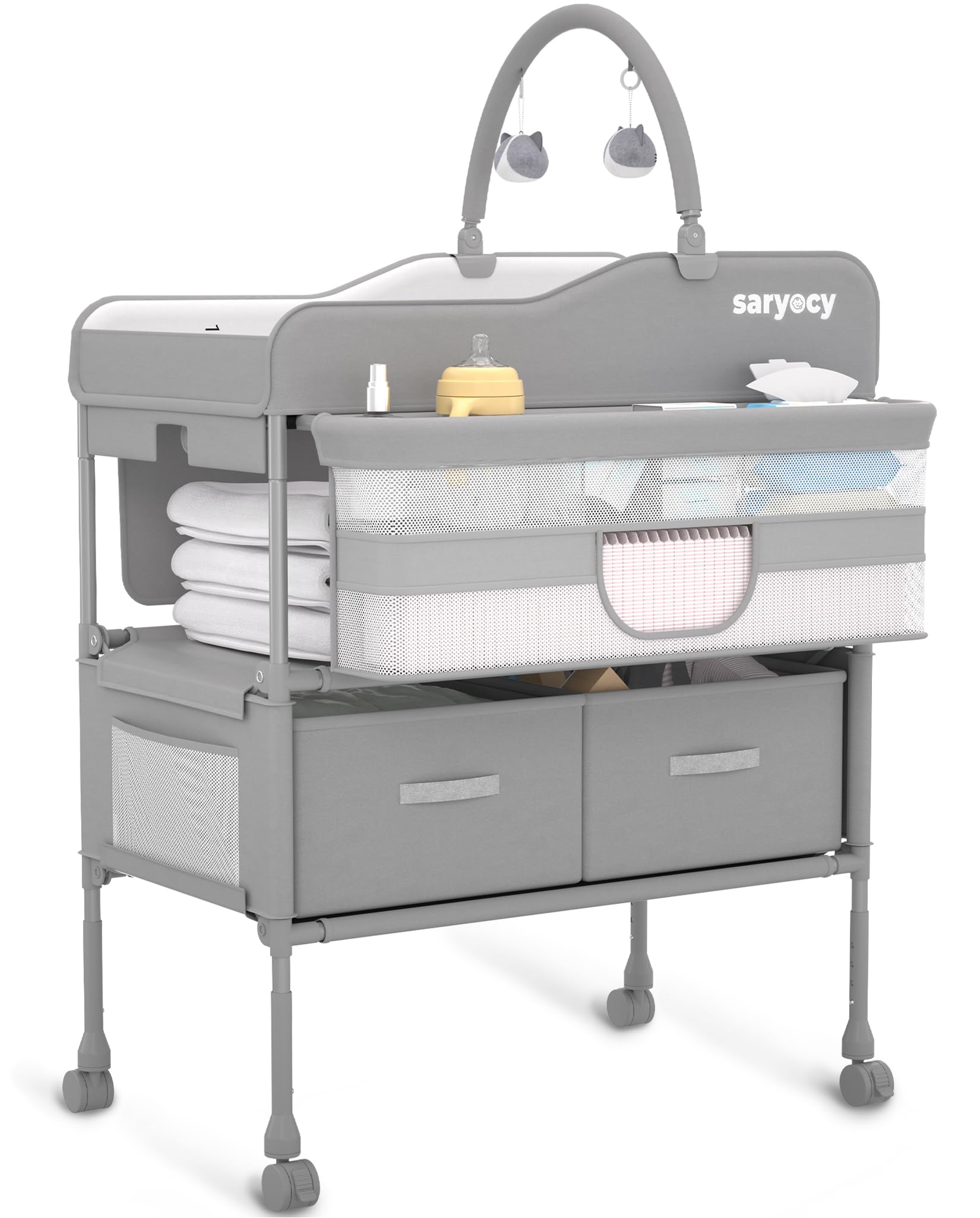 Baby Changing Table with Storage Drawers