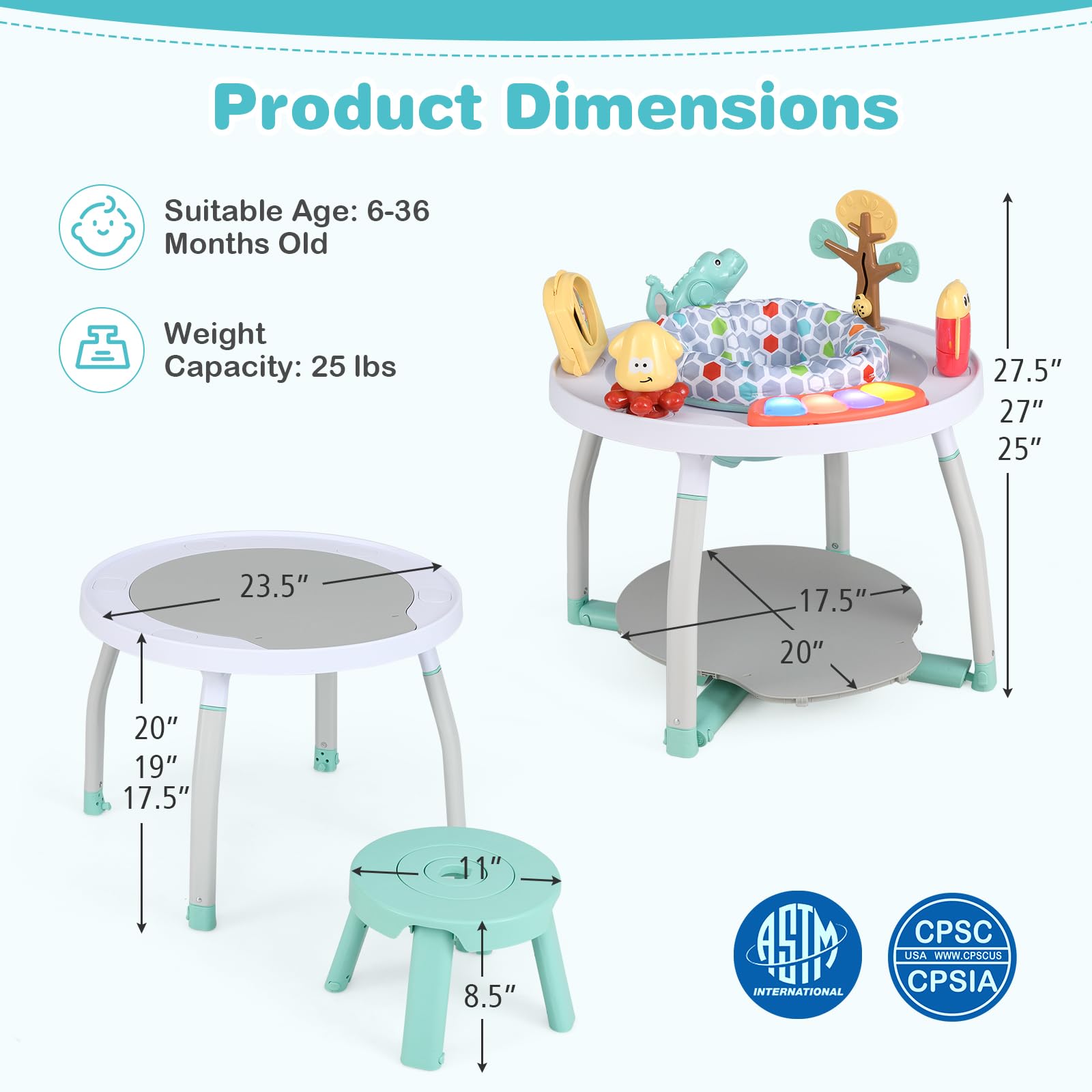 5-in-1 Baby Activity Center with Jumper