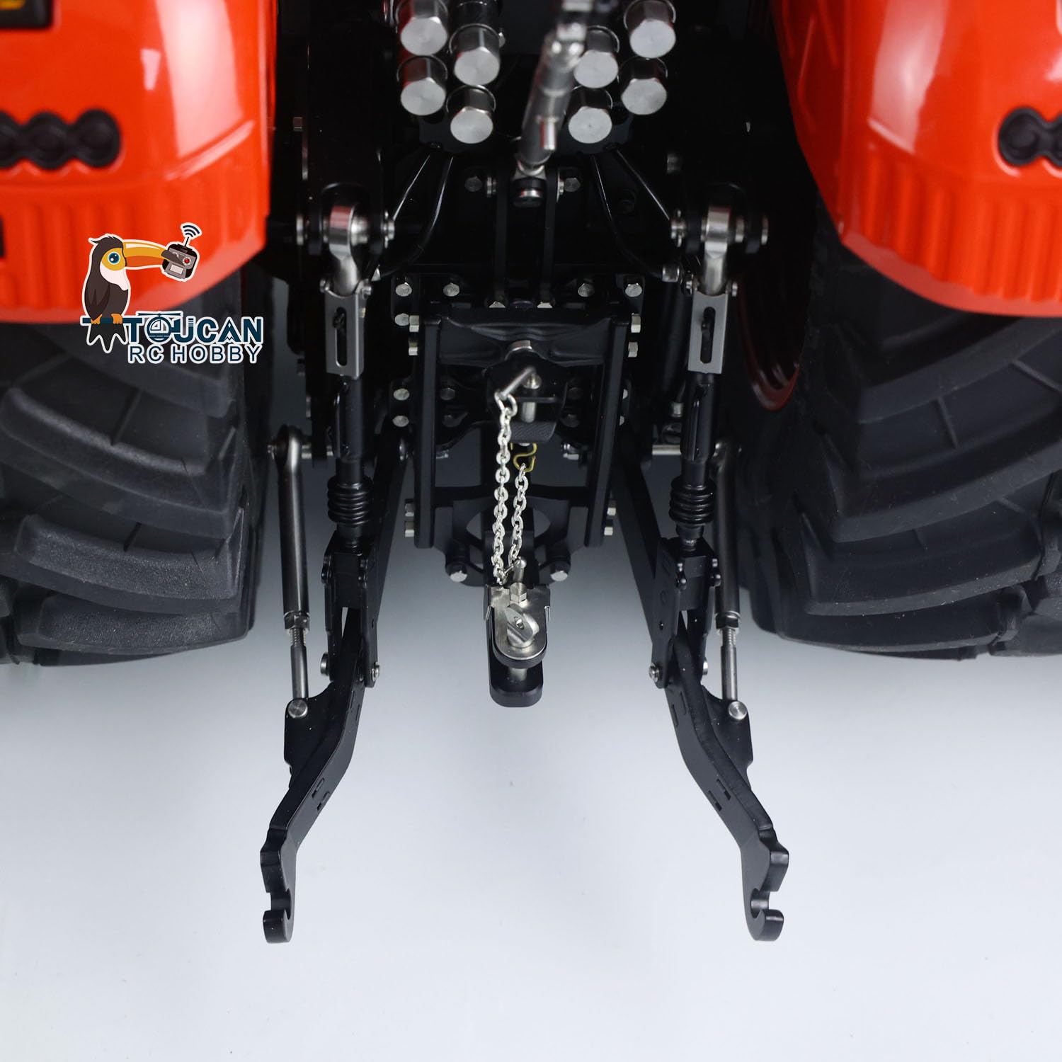 Metal 1/14 Hydraulic RC Tractor Model 4x4 Agricultural Vehicle Double Wheels