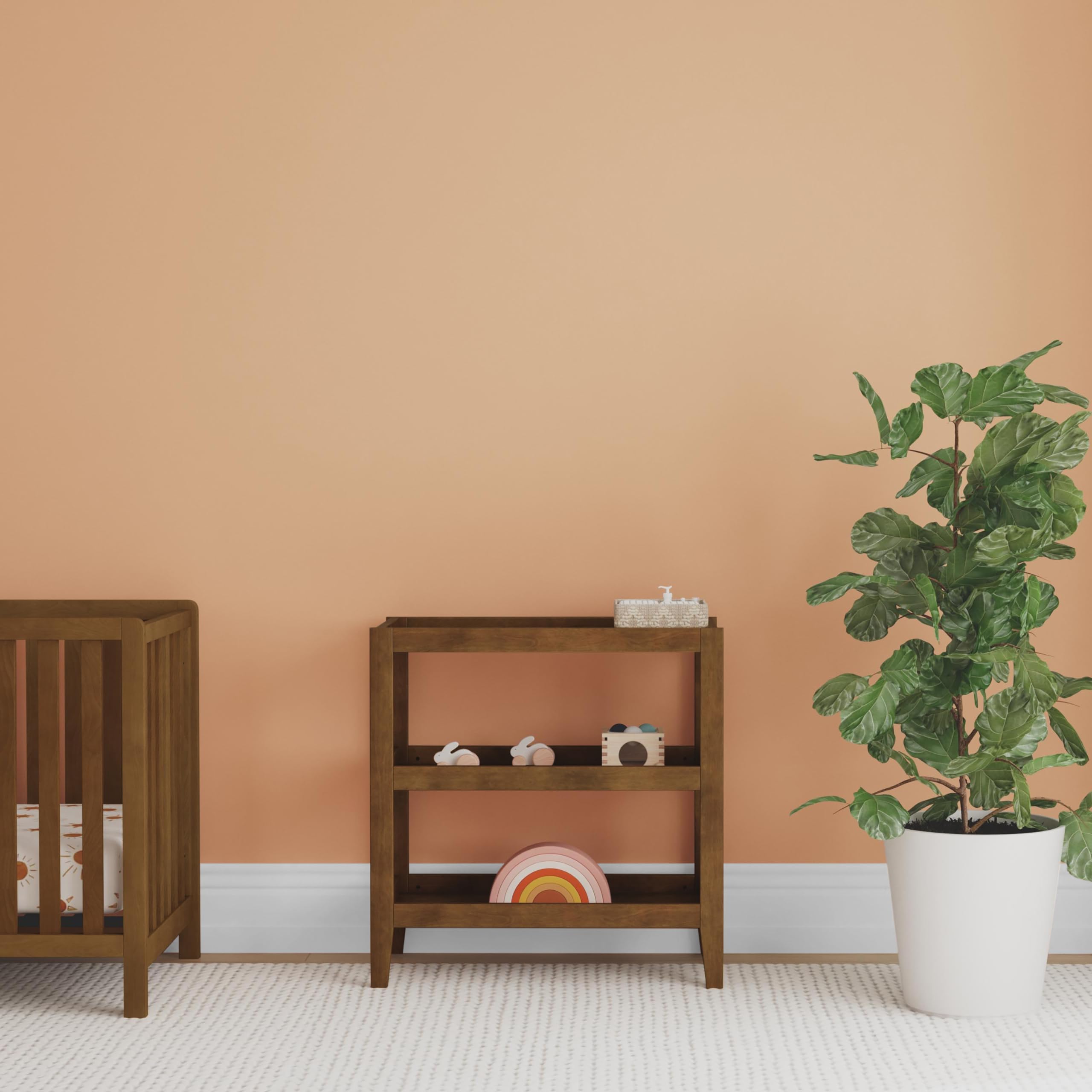 Colby Changing Table in Walnut, GREENGUARD Gold Certified