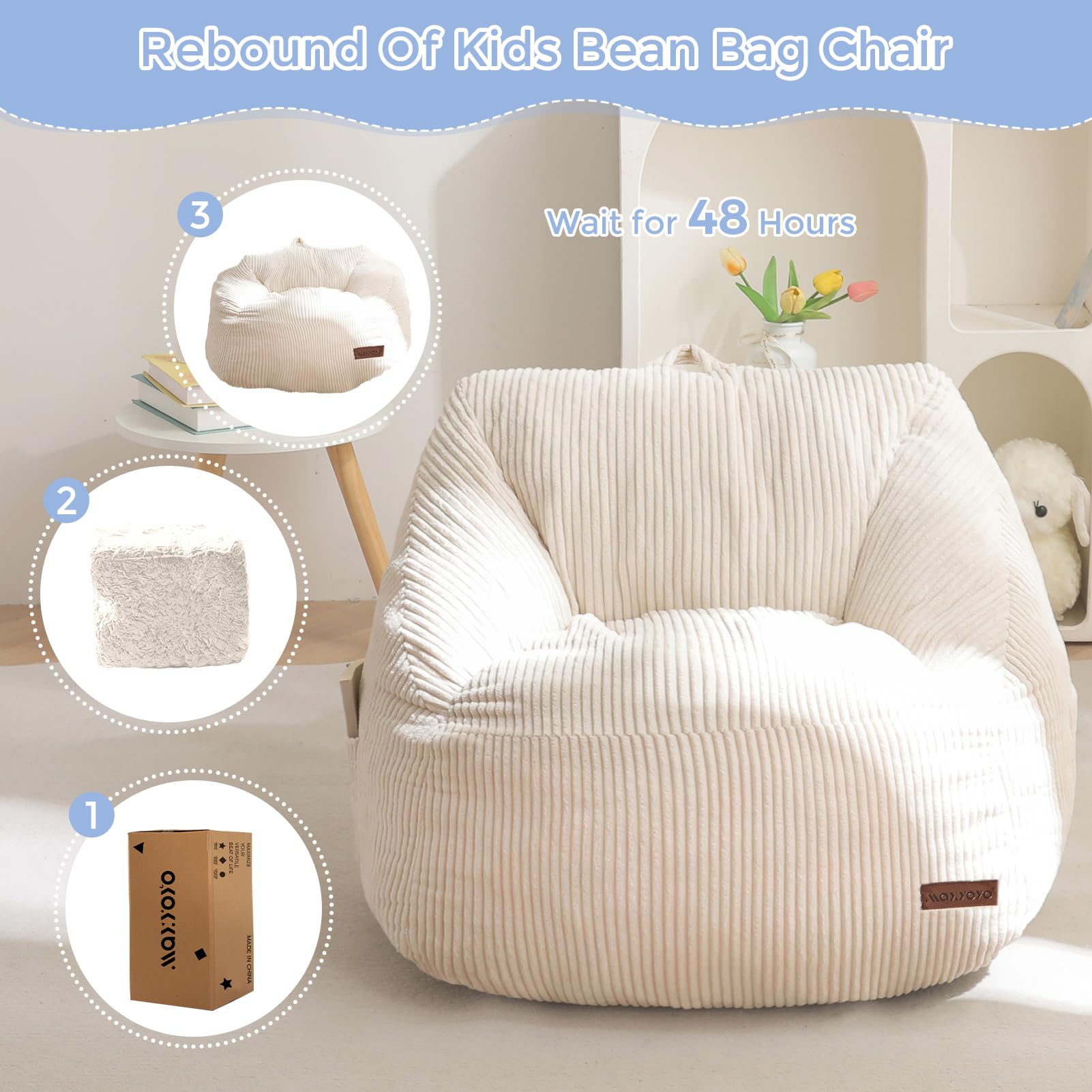 Kids Bean Bag Chair with Handle