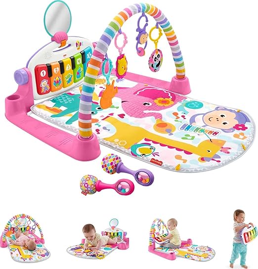 Baby Playmat Deluxe Kick & Play Piano Gym, Green Musical