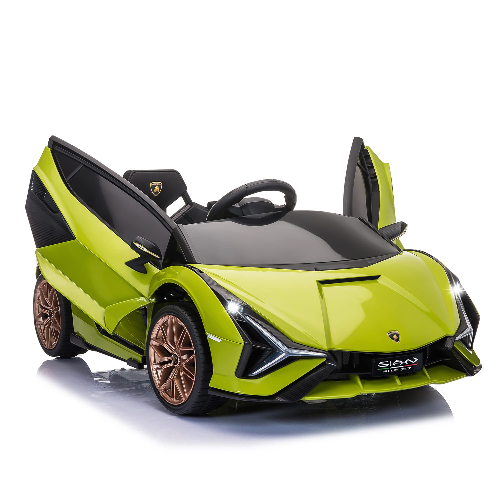 Electric Ride On Car Toy for Kids to Drive, 12V Battery Powered Licensed Lamborghini