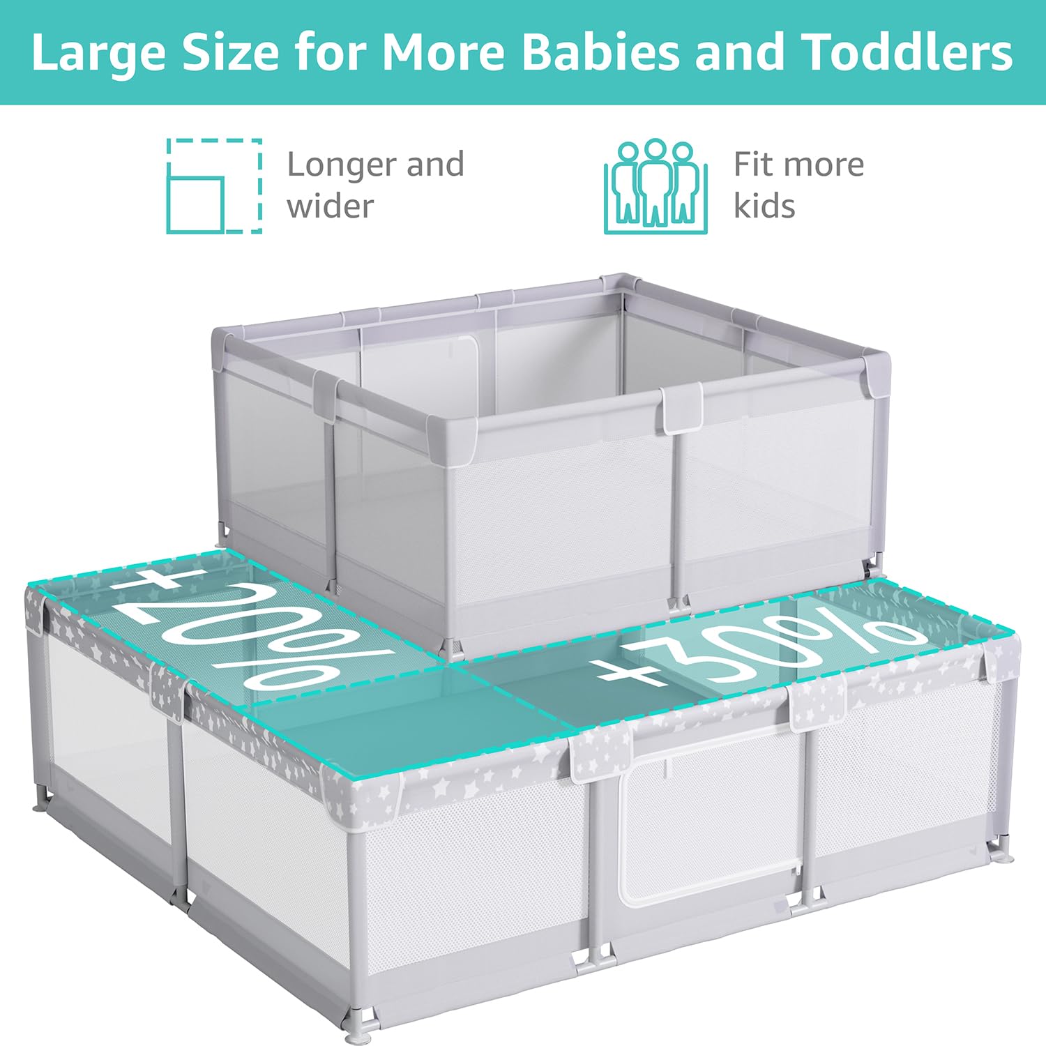 Large Baby Playpen 70x59 Inches