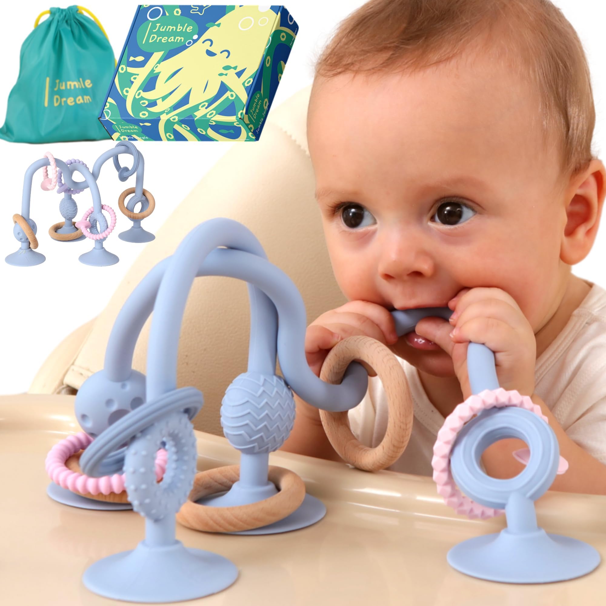 Jangle Baby Teething Toys – BPA-Free, Multi Purpose High Chair Toys for Babies