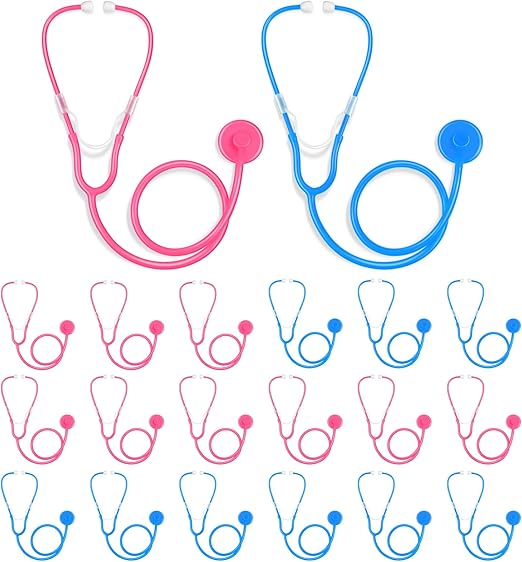 20 Pcs Kids Stethoscope Toy Real Working Plastic Stethoscope for Kids
