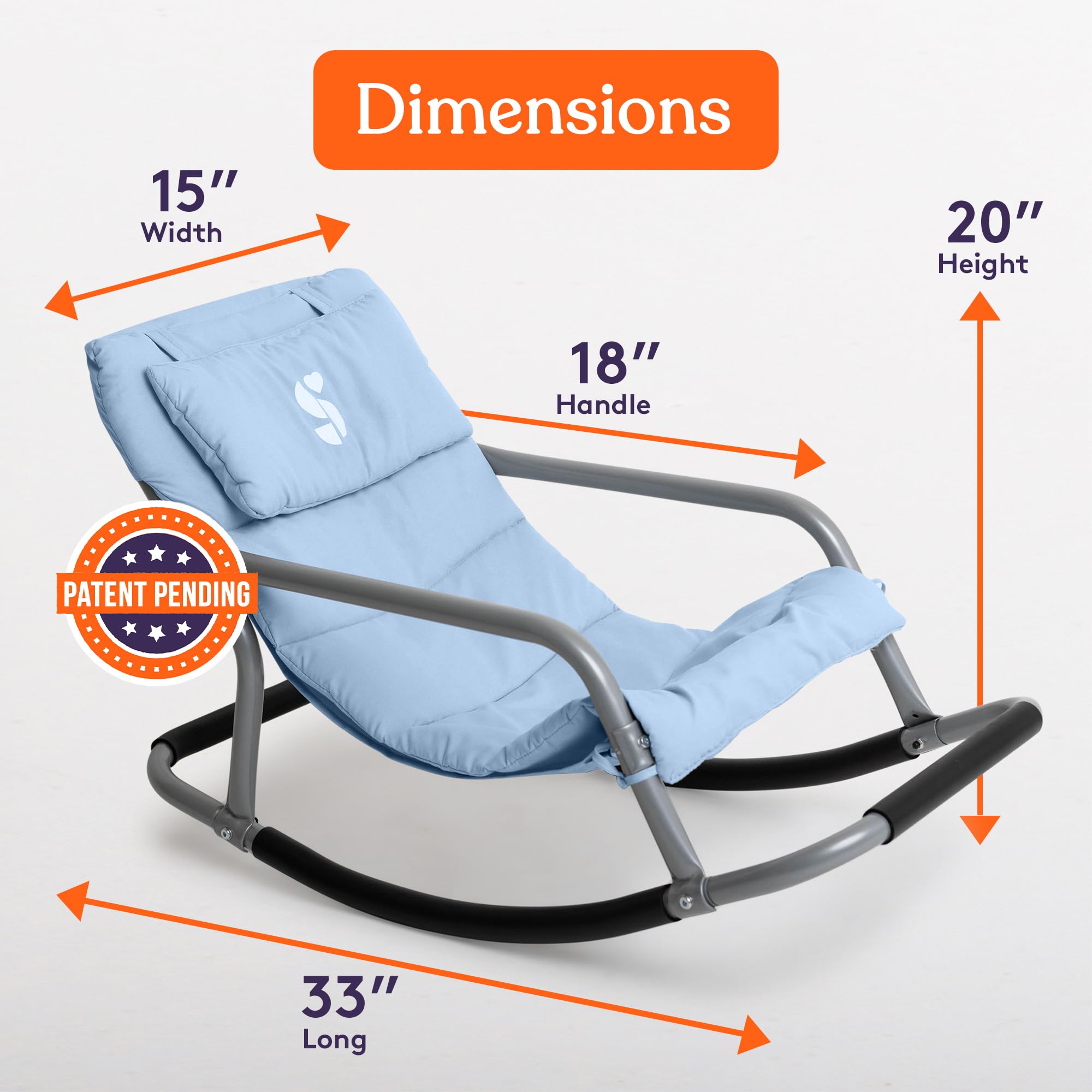 Sensory Rocking Chair for Kids - Blue Floor Rocker
