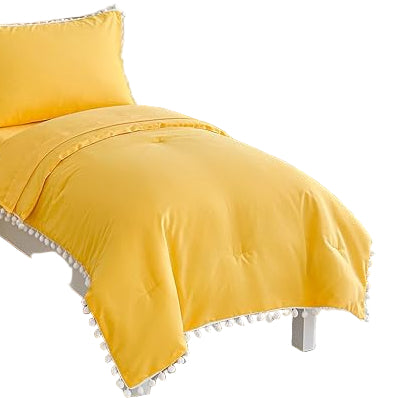 Toddler Bedding Set 4 Pieces Boho Ball Pom Pom Toddler Bed Set