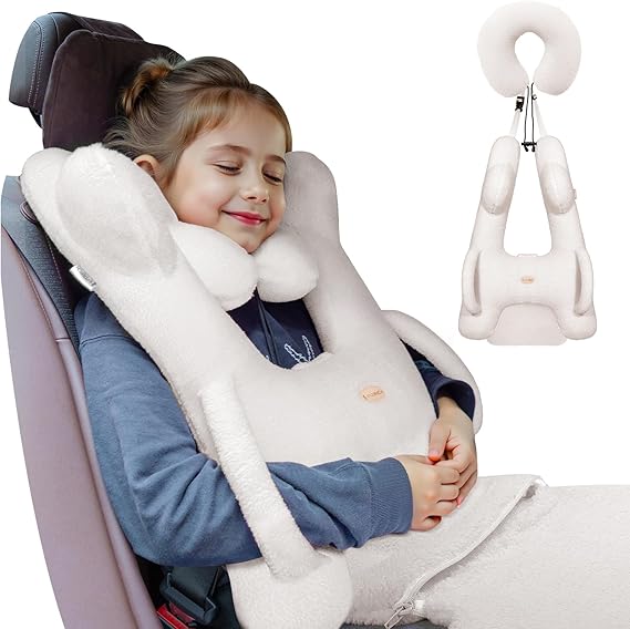 Kids Travel Pillow, Car Sleeping Travel Pillow for Kids, Removable H-Shaped