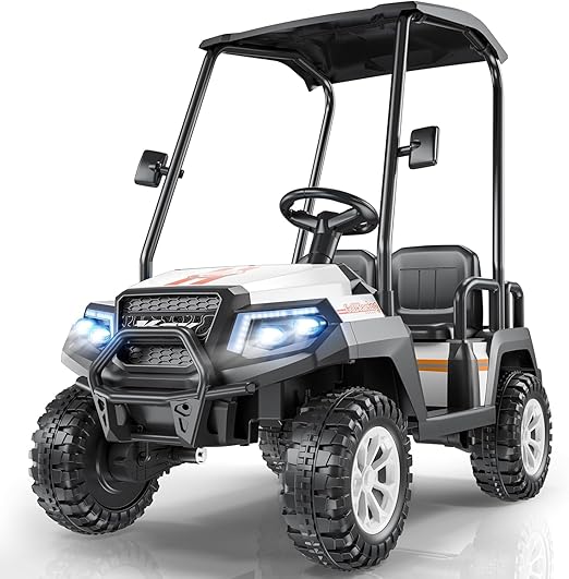 R9 24V Kids Golf Cart, 4 Seats, 4WD Kids Electric Car w/Remote Control