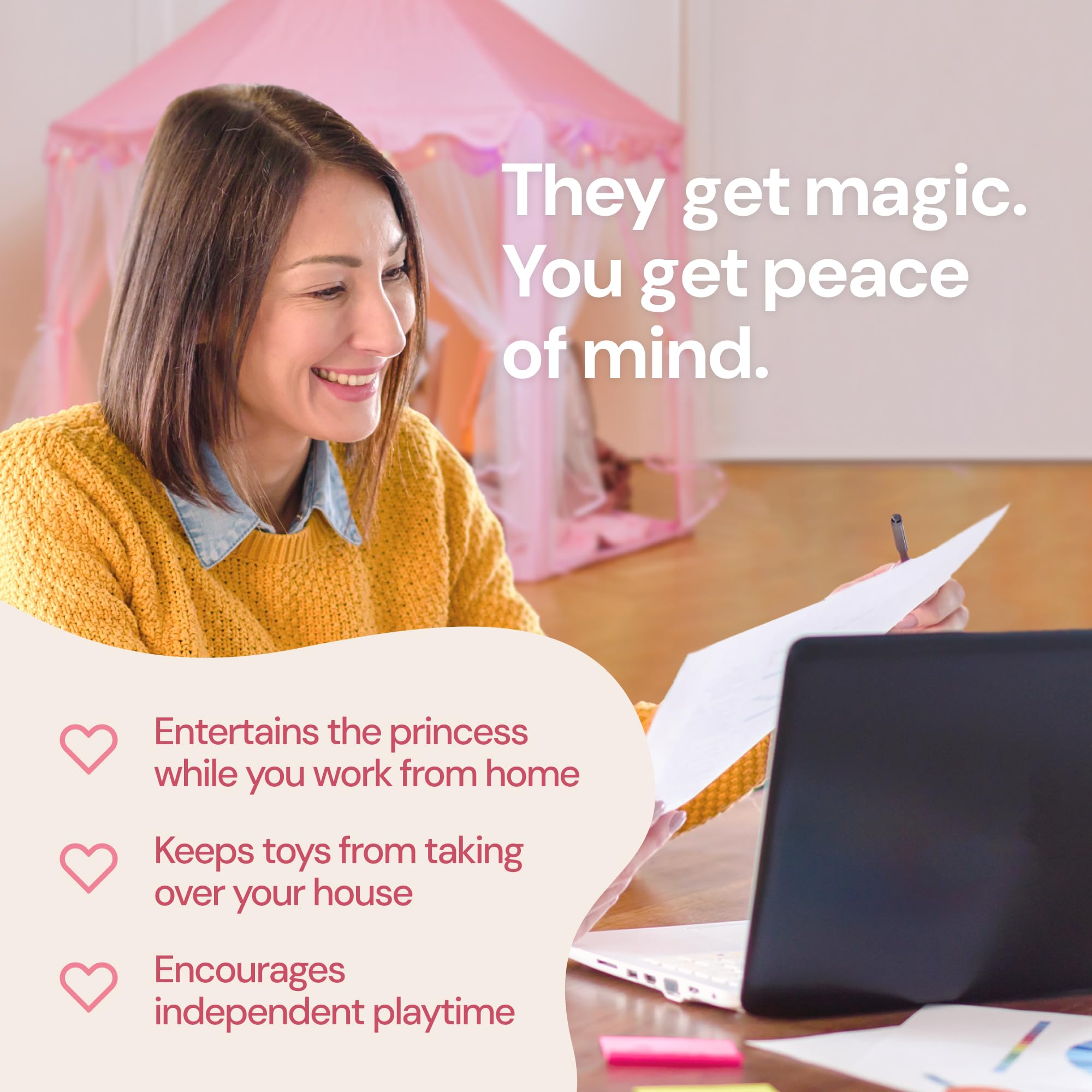 Princess Play Tent with LED Star Lights