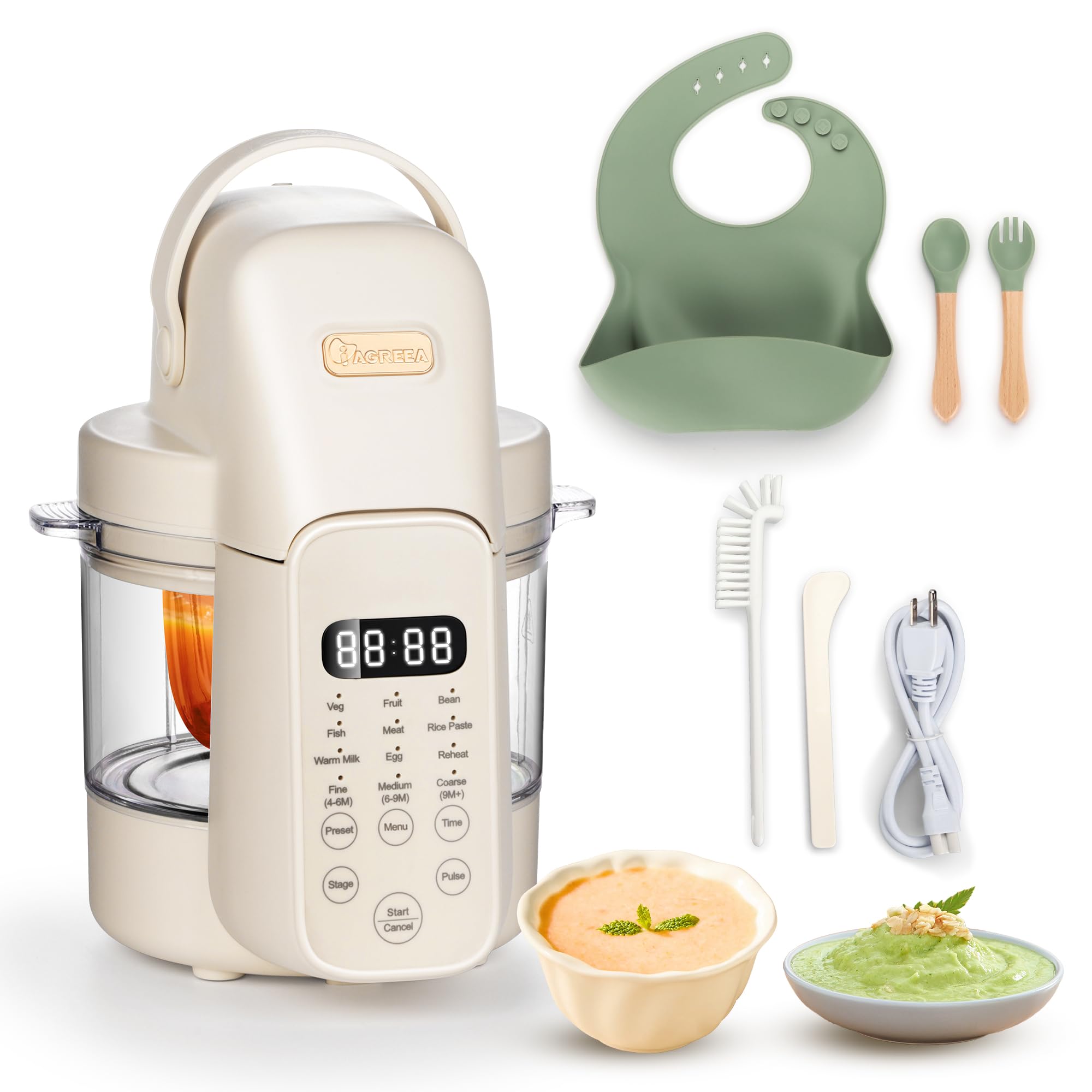 9 IN 1 Baby Food Maker, 10OZ Baby Food Puree Maker