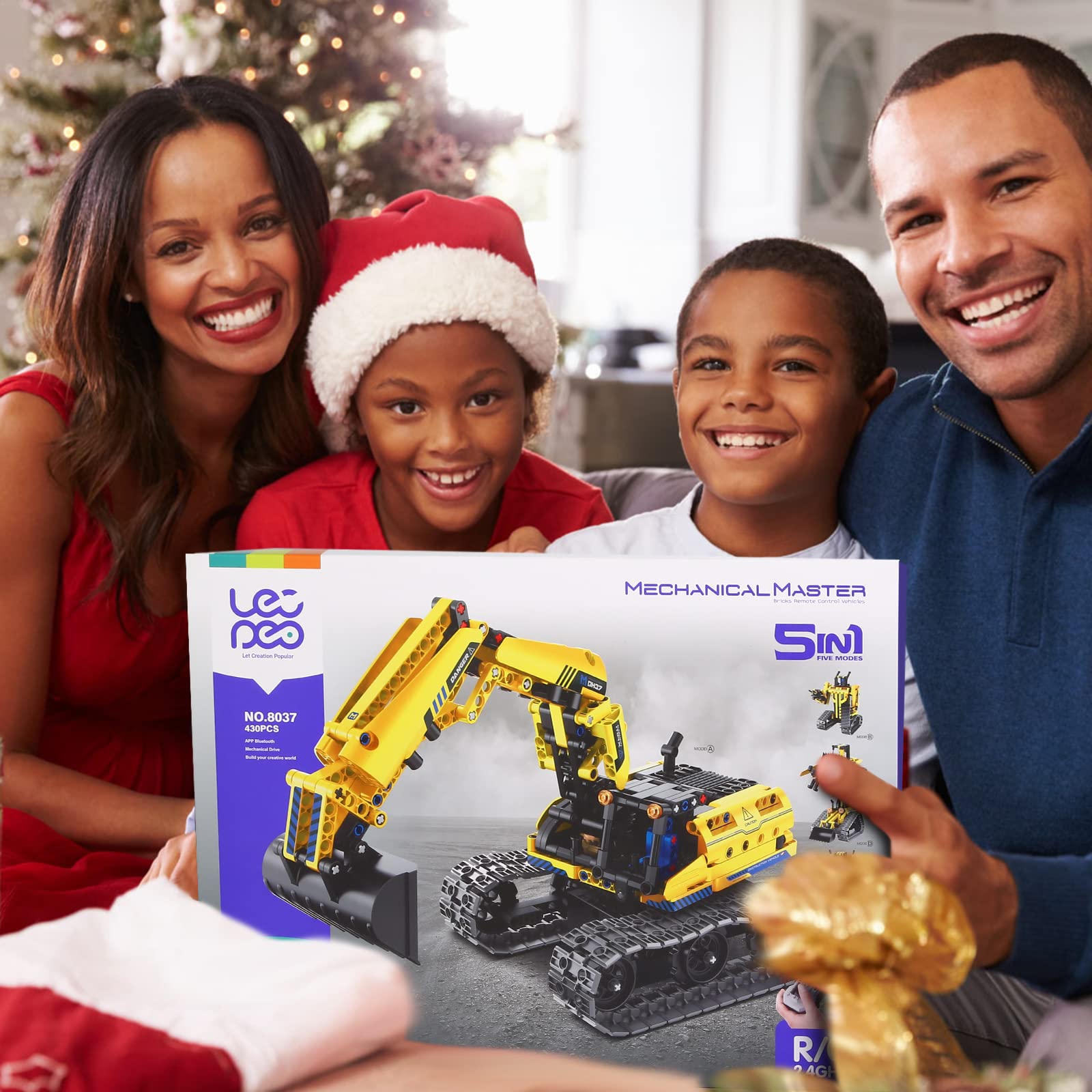 5 in 1 Building Toys STEM Robotics Kit, 430 PCS Blocks RC Robot Erector Sets