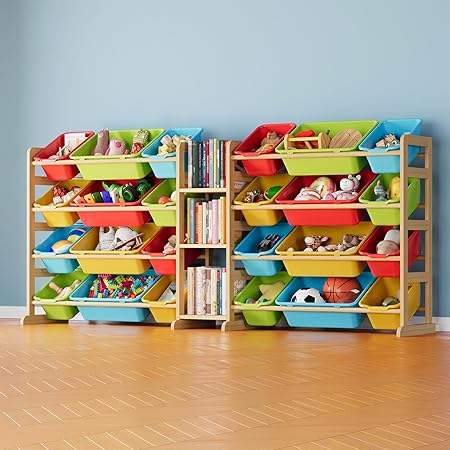 Large Toy Storage Organizer with 24 Bins and 3 Shelves