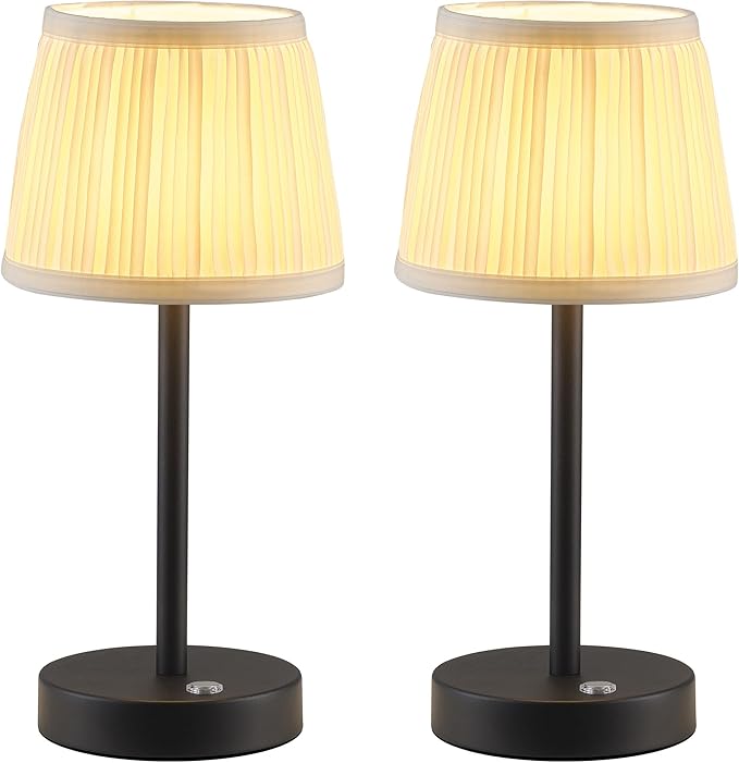 Cordless LED Gold Table Lamps, Rechargeable 4000mAh 3 Way