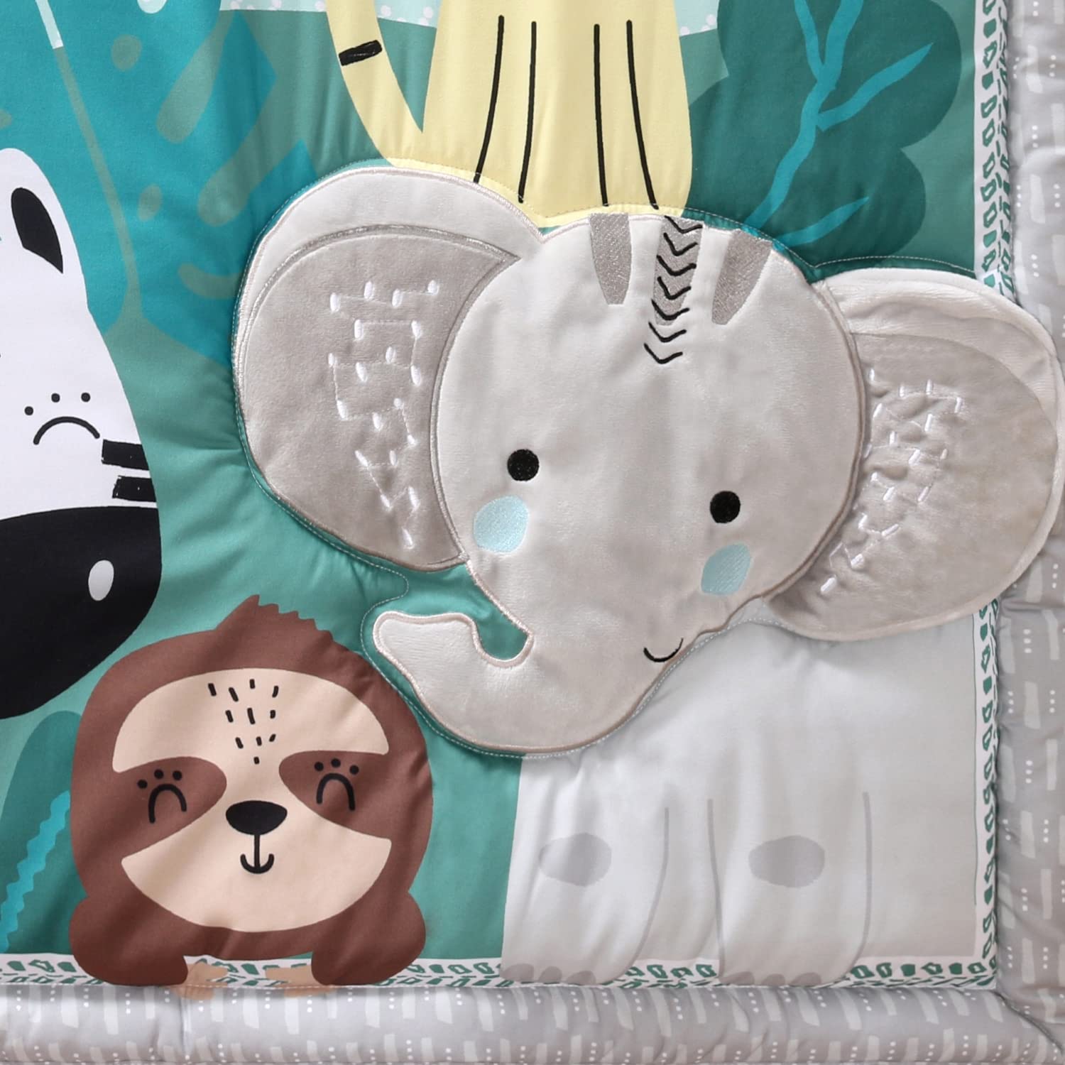Safari Adventures Baby Crib Bedding Set - 3 Piece