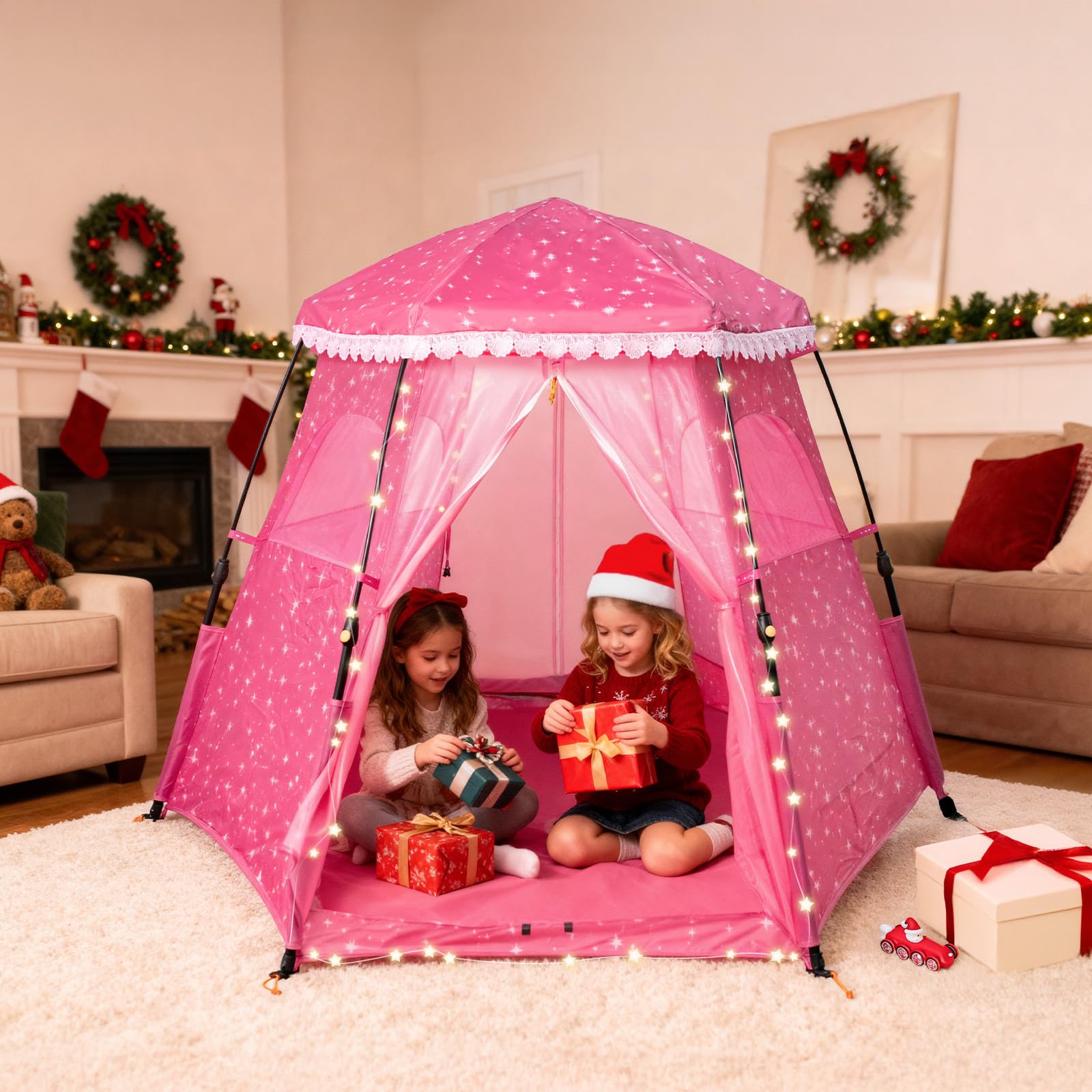 Princess Pop-Up Play Tent for Girls Indoor Outdoor