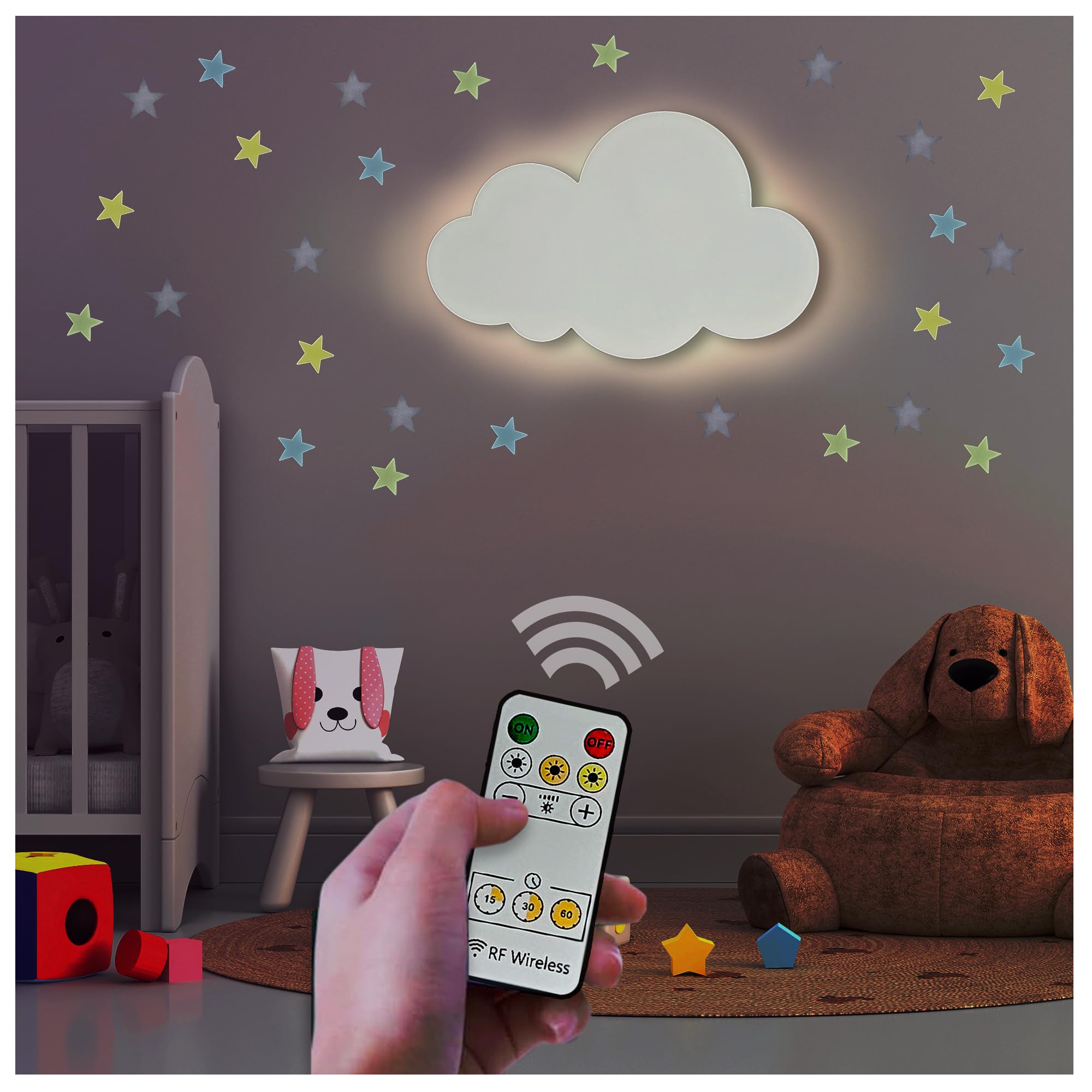 Cloud Lights - Nursery Decor Cloud Lamp, Rechargeable Baby